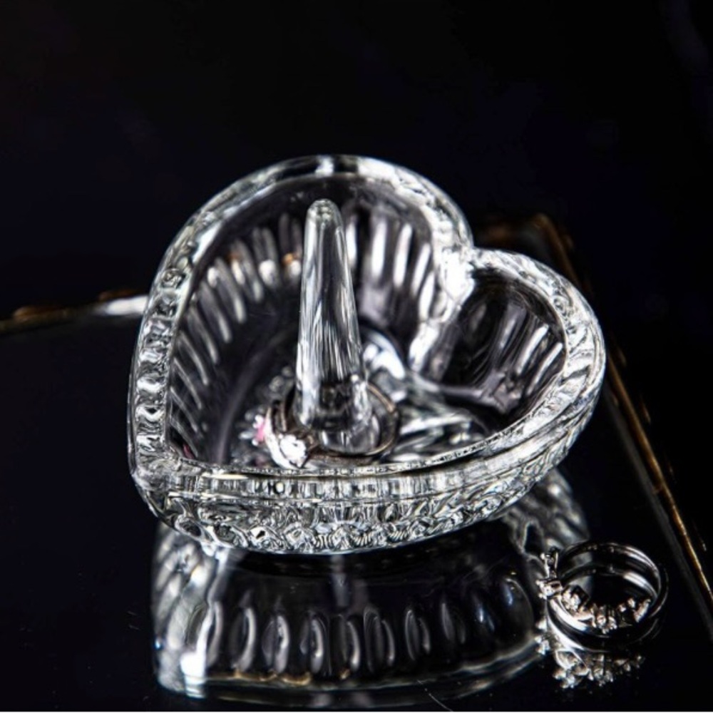 Hyaline & Dora VTG Victorian Style Crystal Heart Ring Jewelry Organizer NWT OS - Picture 2 of 9